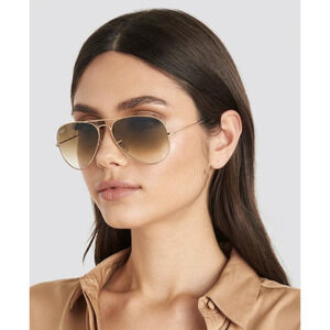 NWT RAY BAN 3025 00151 5814 Gold Sunglasses